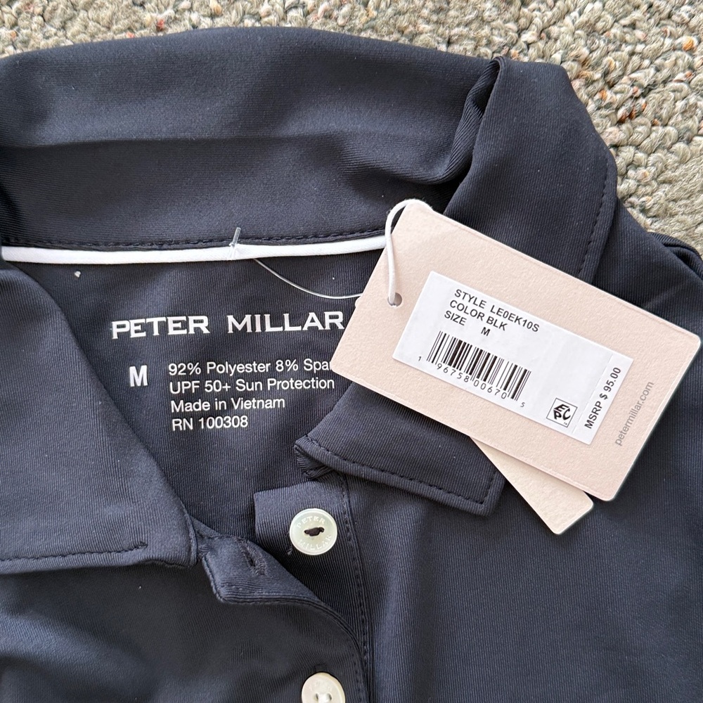 NWT Peter Millar short sleeve stretch UPF 50 polo, multiple sizes - Picture 2 of 5